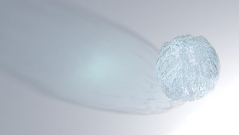 ice sphere animation. caustic on the paper. white background for business presentation. 3d animation seamless animation 3840x2160 uhd.