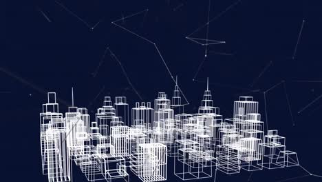 Animation-of-digital-city-over-network-of-connections-on-black-background