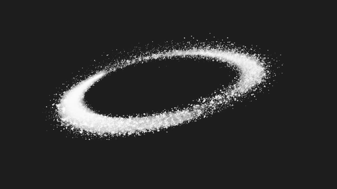 Aesthetic comet streak circle animation isolated asset, transparent 4K video, alpha channel, ProRes