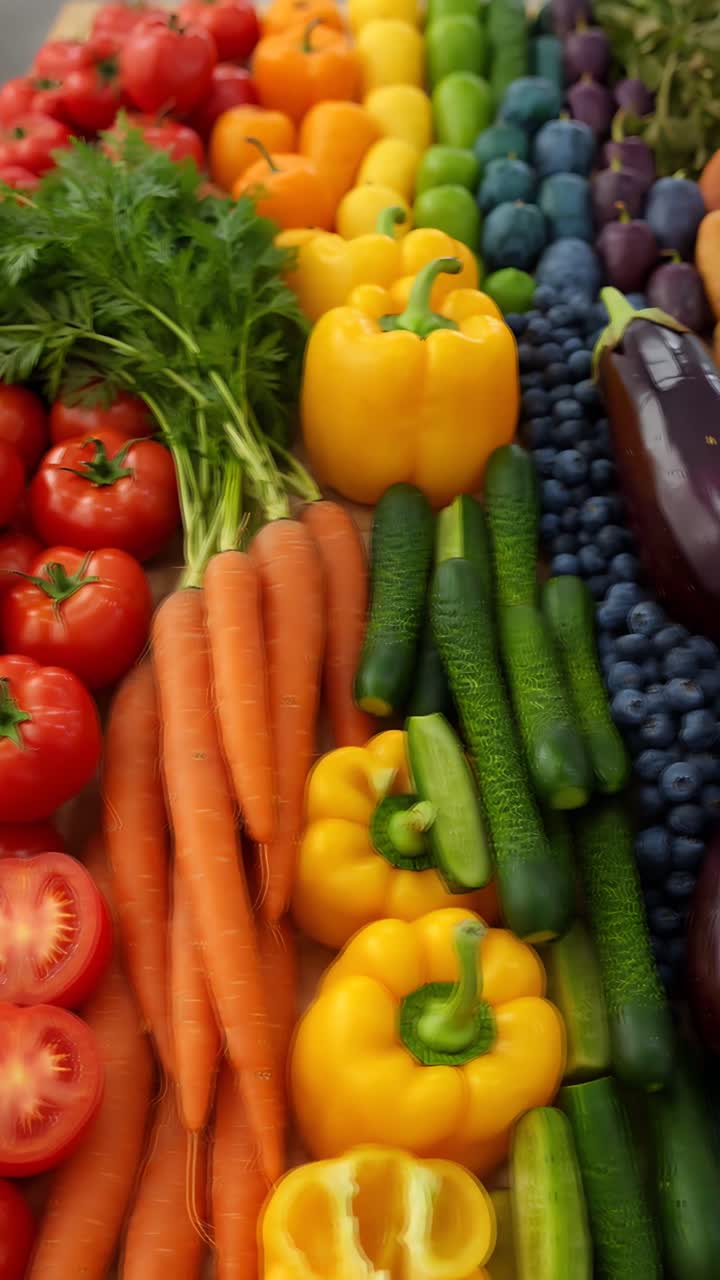 Fresh Organic Fruits and Vegetables 4K
