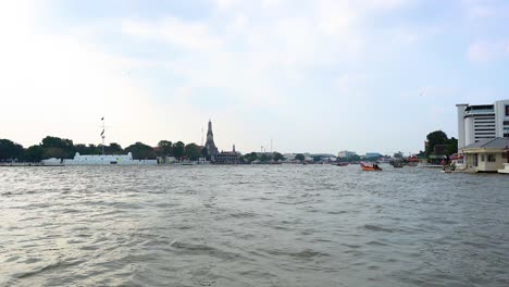 wat arun by chao phraya river in bangkok