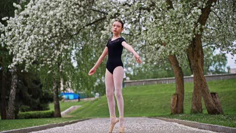 young ballerina in a park