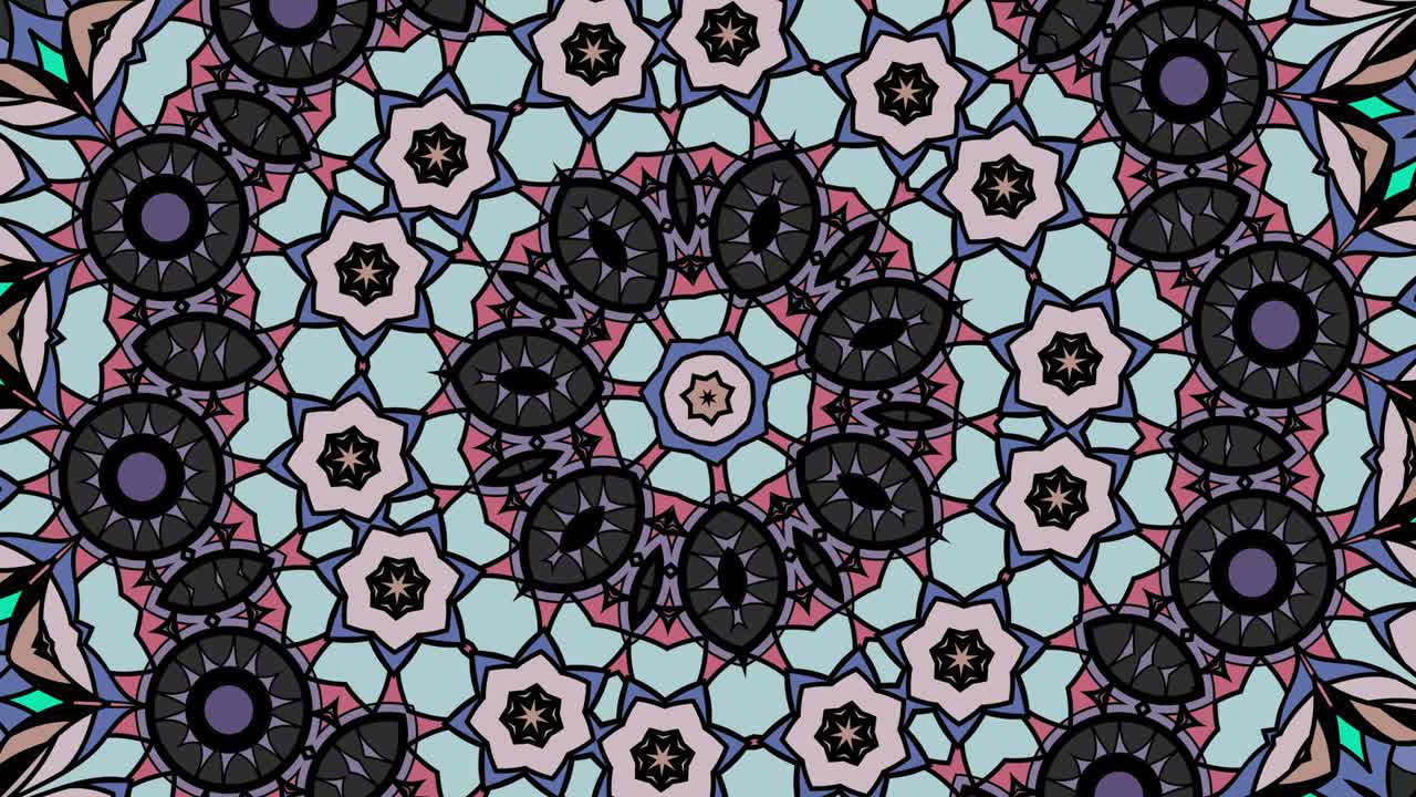 4k animated rotating mandala. Abstract background