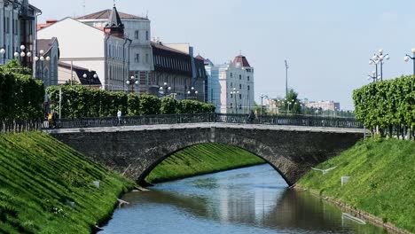 city bridge over canal