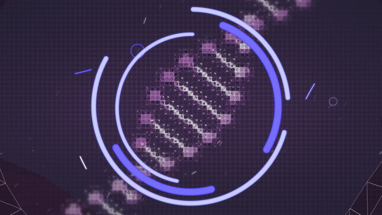 animación de la cadena de adn sobre el icono del ojo.
