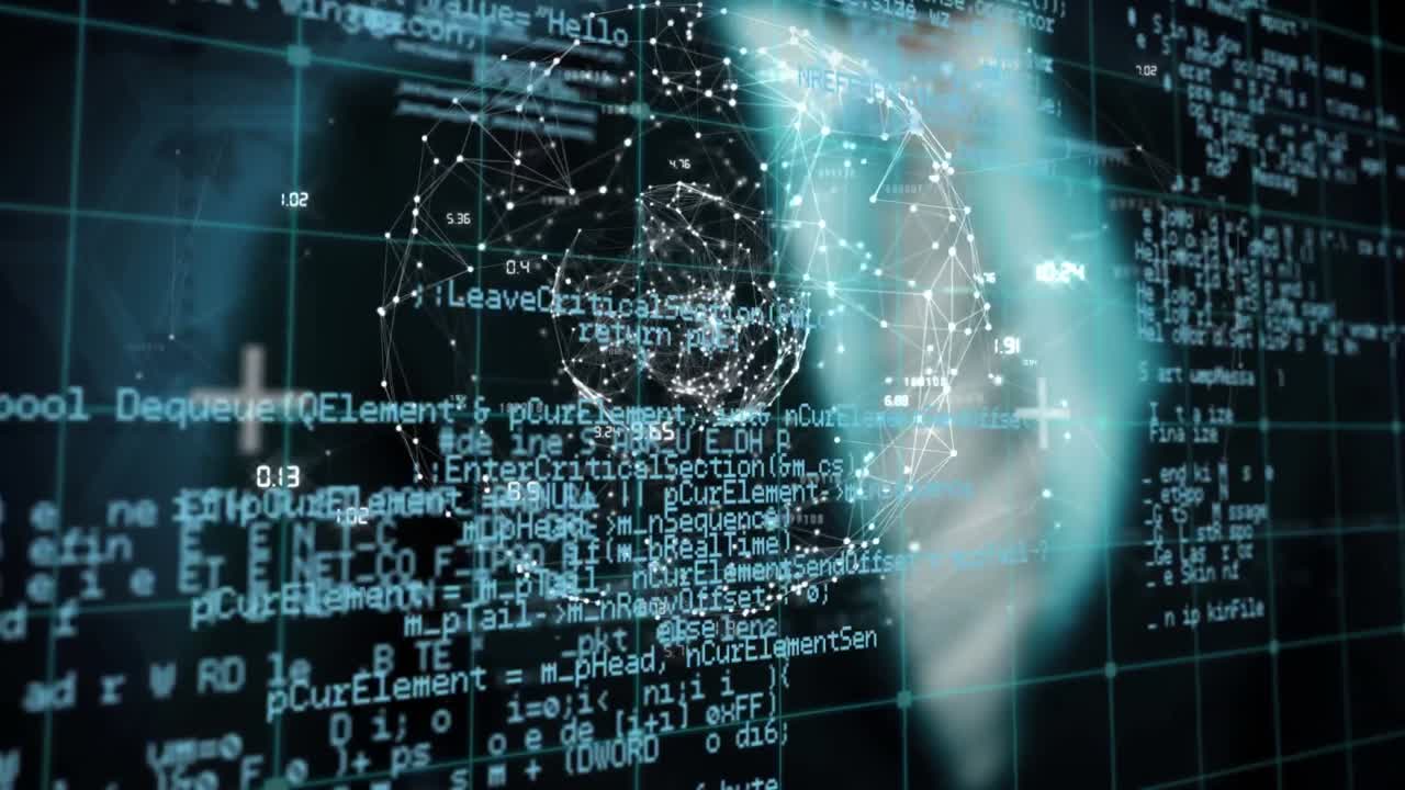 Businessman and digital globe