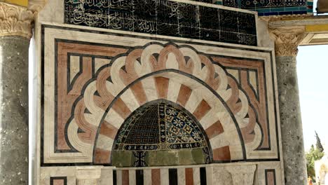 vista amplia de la cúpula del mihrab de la cadena en jerusalem