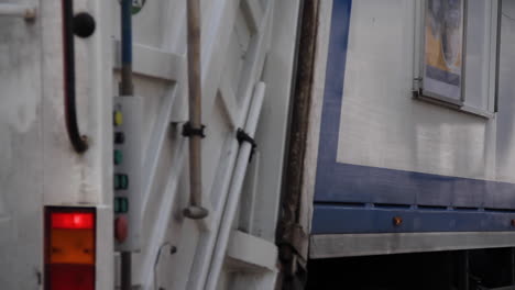 garbage truck leaving land fill in the netherlands