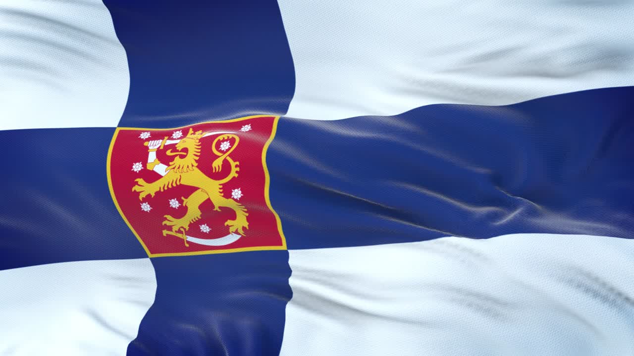 핀란드 (국가) 발이 바람에 흔들리고 매우 상세한 직물 질감으로.