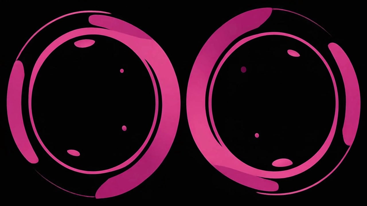 Abstracte roze cirkelvormige motion graphics animatie