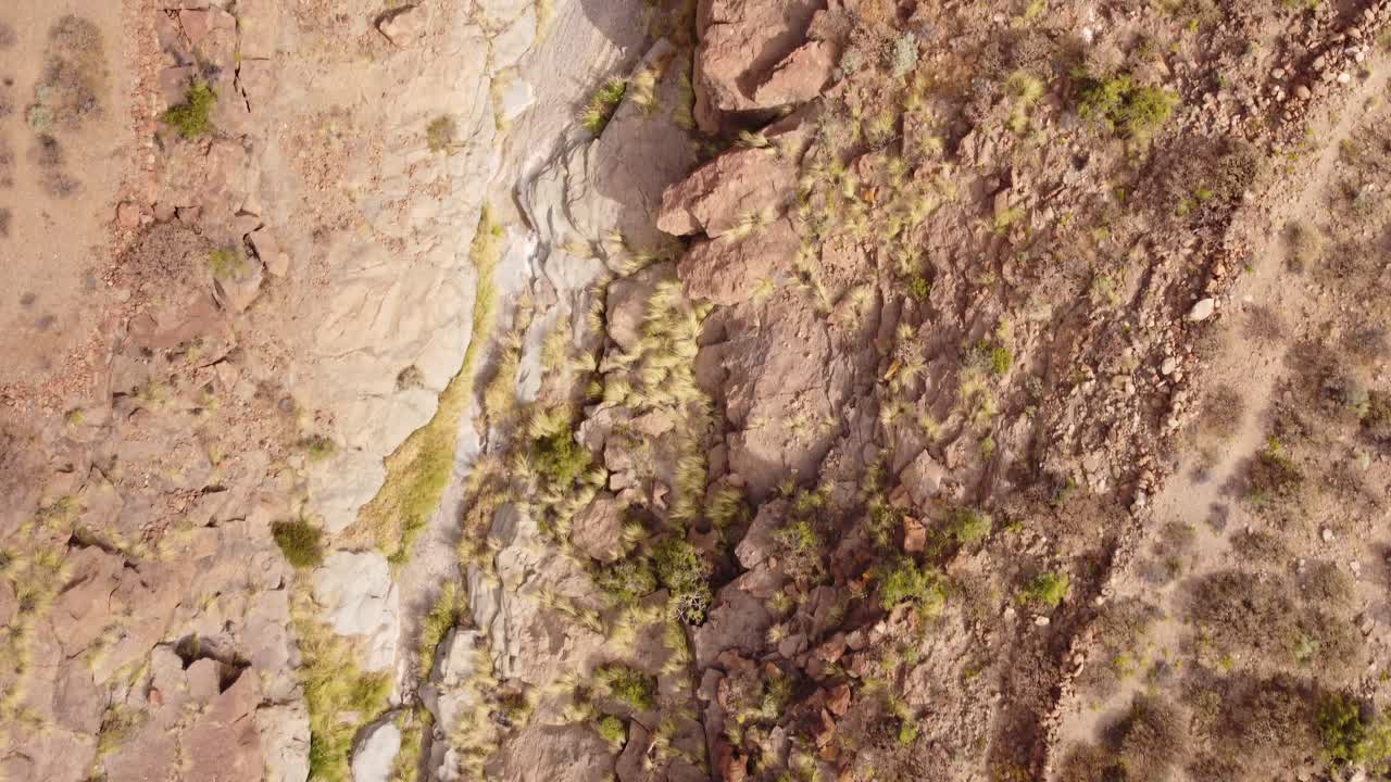 tierras secas, tenerife, antena de arriba hacia abajo