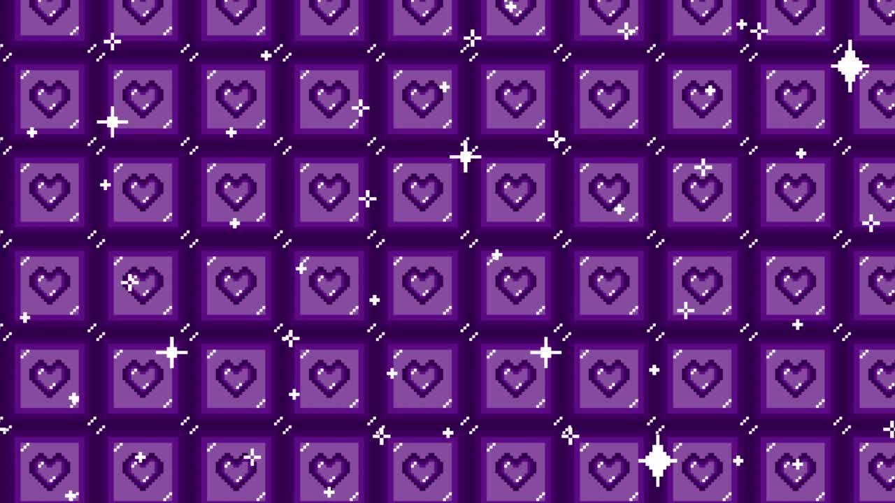 Pixel art tile heart icon Looping animated background. 1080p (7).mp4