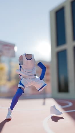 abstract basketball player