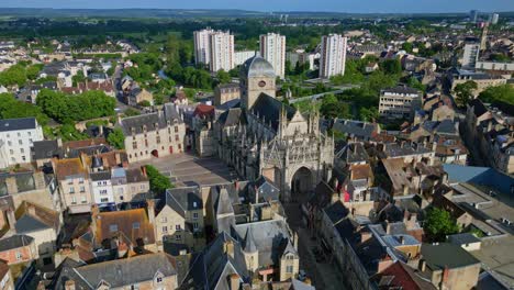 notre-dame basilica, alencon, orne in normandie, france