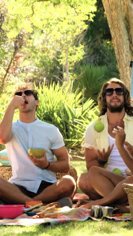 a group of hipster friends having fun together