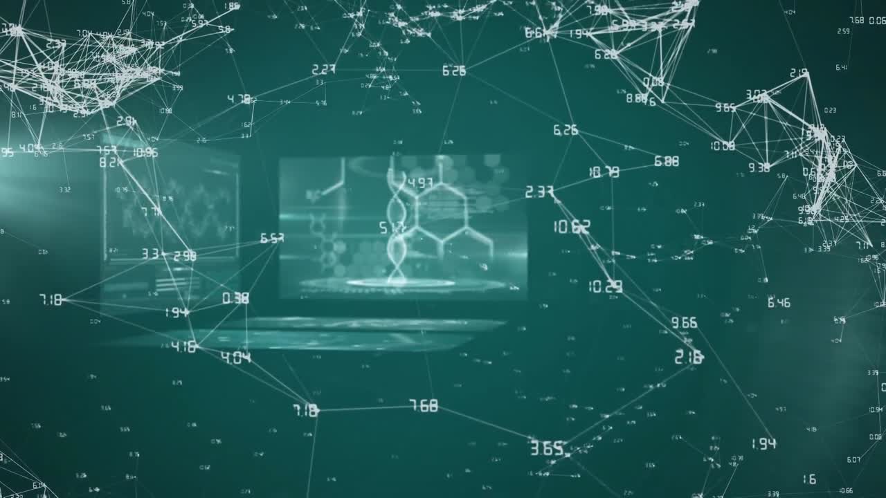 연결 네트워크와 의료 데이터 처리에 대한 디지털로 생성된 비디오