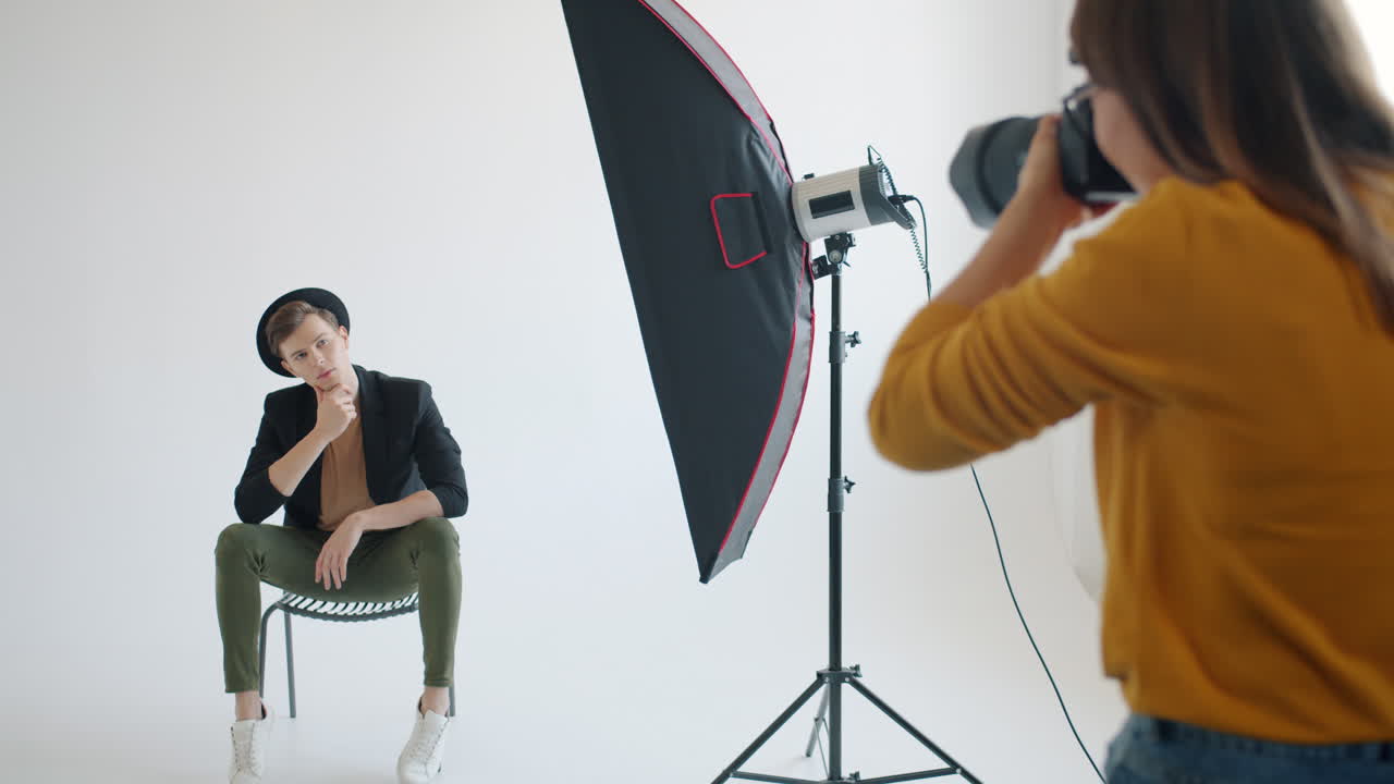 Fashion Model Photo Shoot in Studio