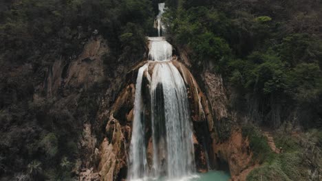 beautiful cascades of el chiflon in chiapas, mexico