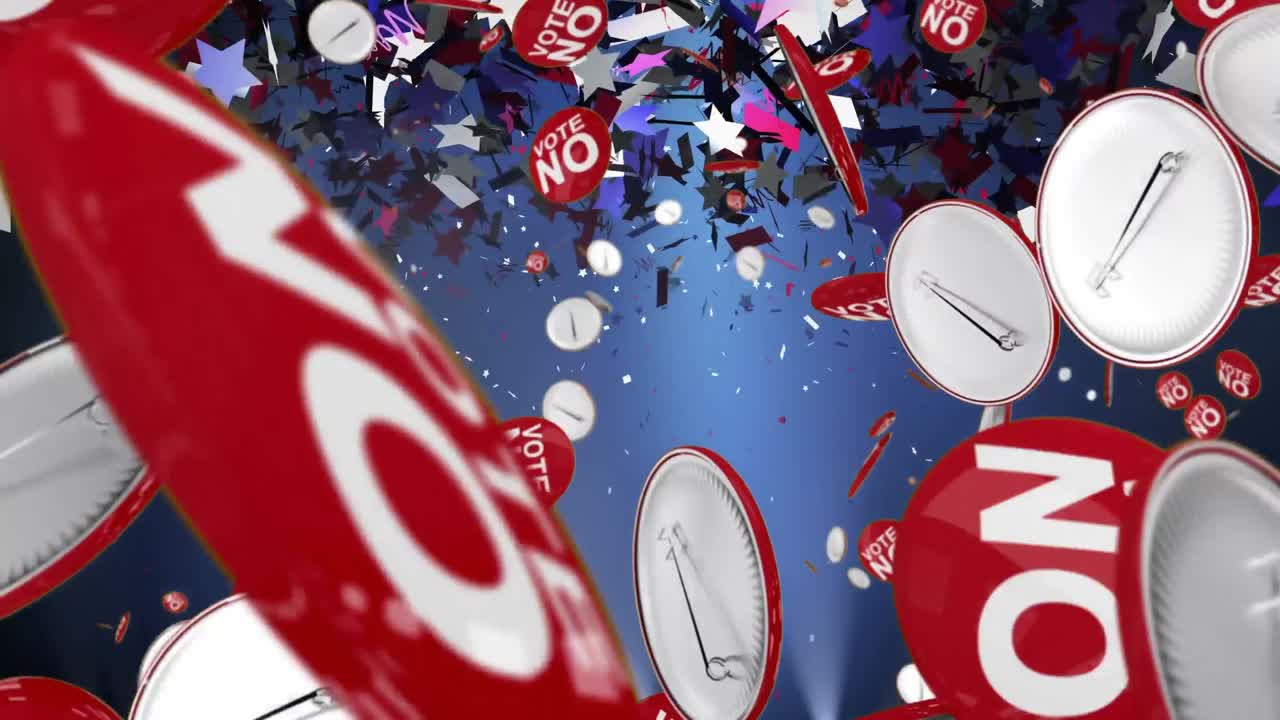 Flere 'Stem'-badges og stjerner i bevægelse mod blå baggrund
