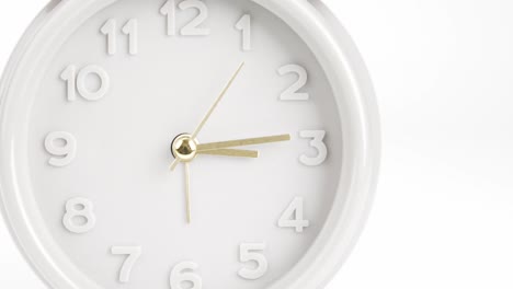 alarm clock over isolated on white background, showtime 03.14 am or pm.
