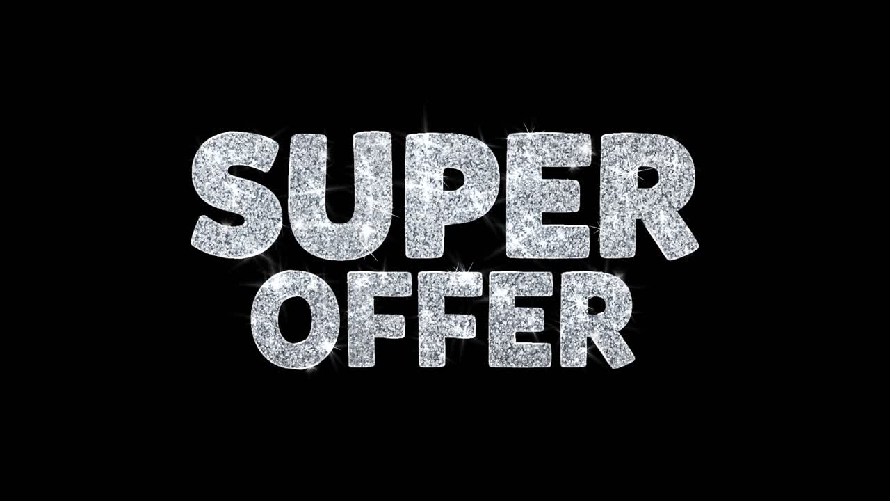 Super Offer Glitter Text