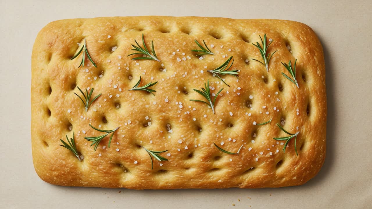 Delicious Focaccia Bread with Rosemary and Sea Salt