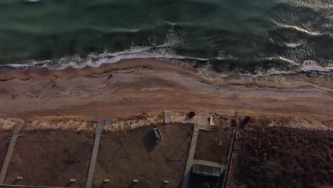 romania's coastal gem, vama veche, in an breathtaking aerial view