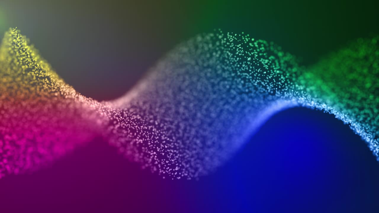 fondo colorido abstracto con partículas en movimiento.