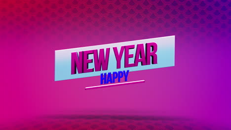 Modern-Happy-New-Year-text-on-red-circles-geometric-pattern