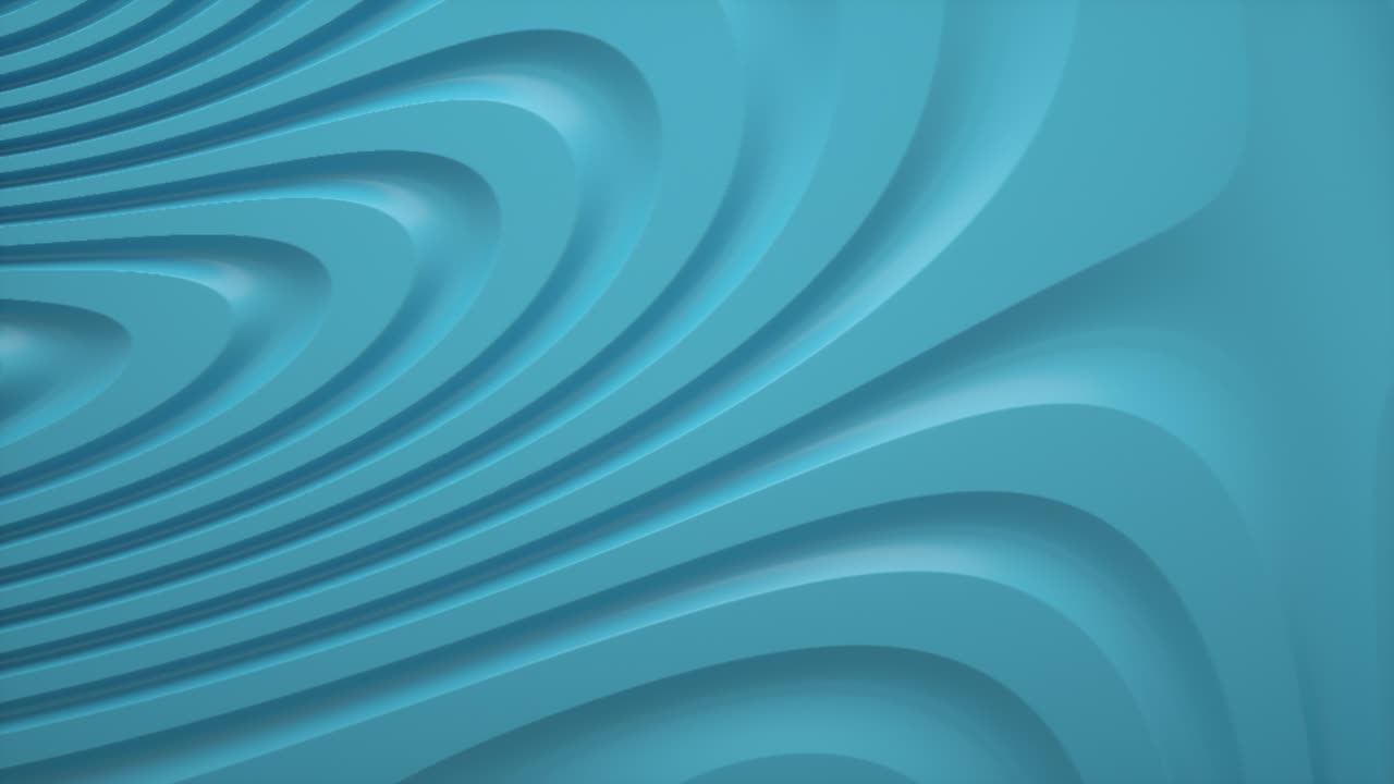 Blue organic shape 3d wavy flat background . Trend design 3d render infinite loop