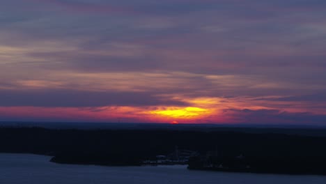 Drone-aerial-view-of-Kaunas-sea