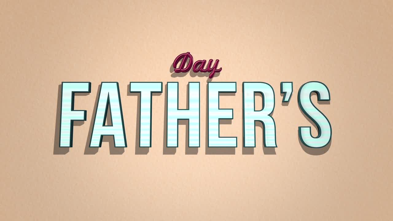 Retro Fathers Day text on brown vintage texture in 80s style