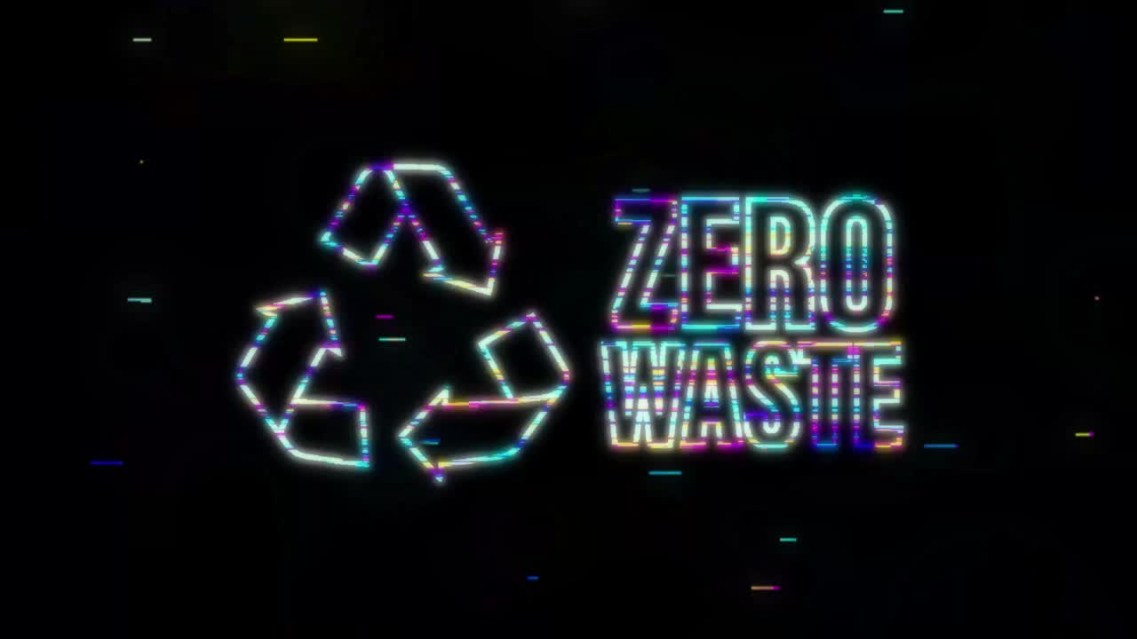 성공 스토리, 생태학, 네온 배너, 모션 그래픽