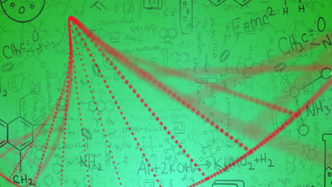 Animation-of-dna-strand-and-shapes-over-chemical-equations