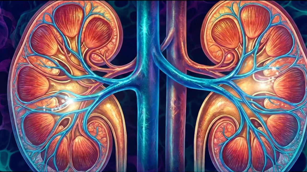 Detailed medical visualization of human kidneys