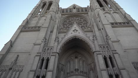 scenic perspective view of an enormous church