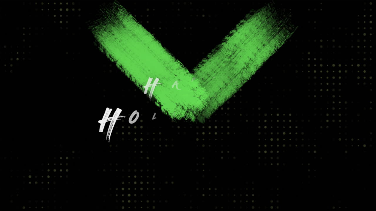 vibrantes pinceladas desean felices fiestas en verde