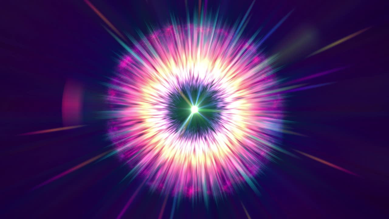 círculos de ojo de rayos de nebulosa 4k