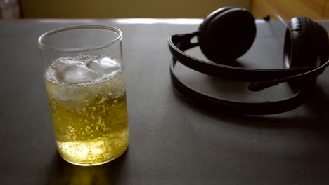 view of the good combination of drink and music when you are in mood