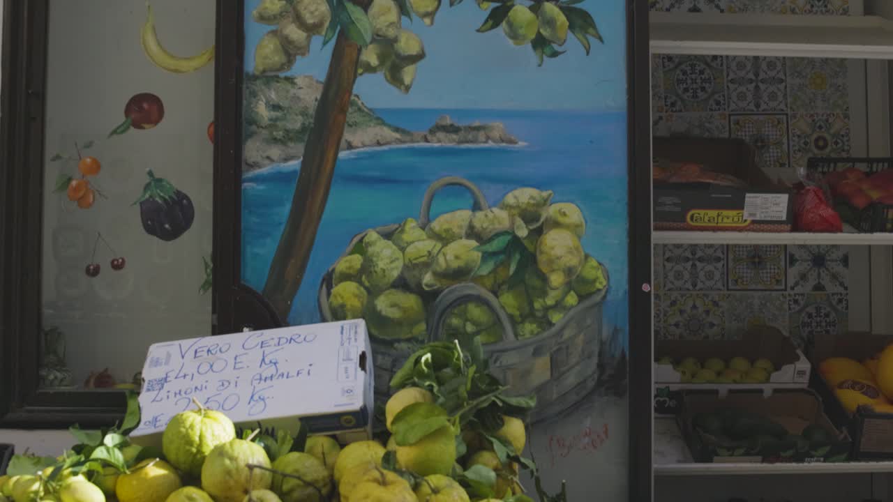 amalfi italia limones inclinarse hacia el arte