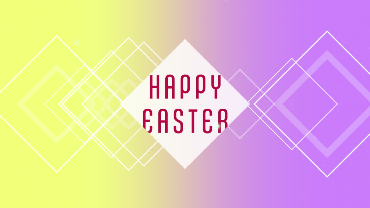 Design pasquale astratto e vivace, Buona Pasqua in forme geometriche