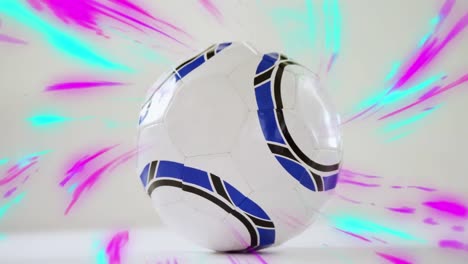 animation of shapes moving over football