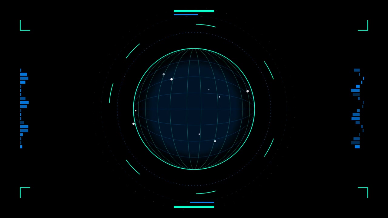 Digital Globe Interface with HUD Data Elements
