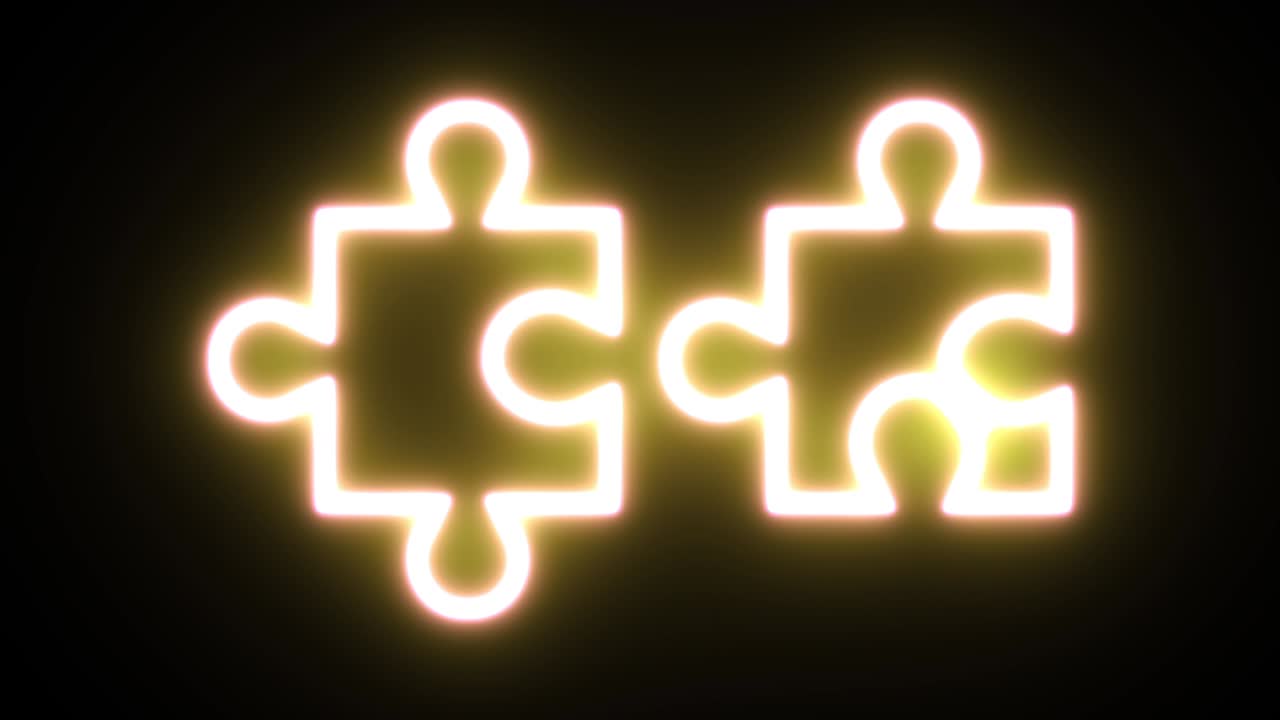 animación de icono de luz de neón. fondo negro 4k uhd.