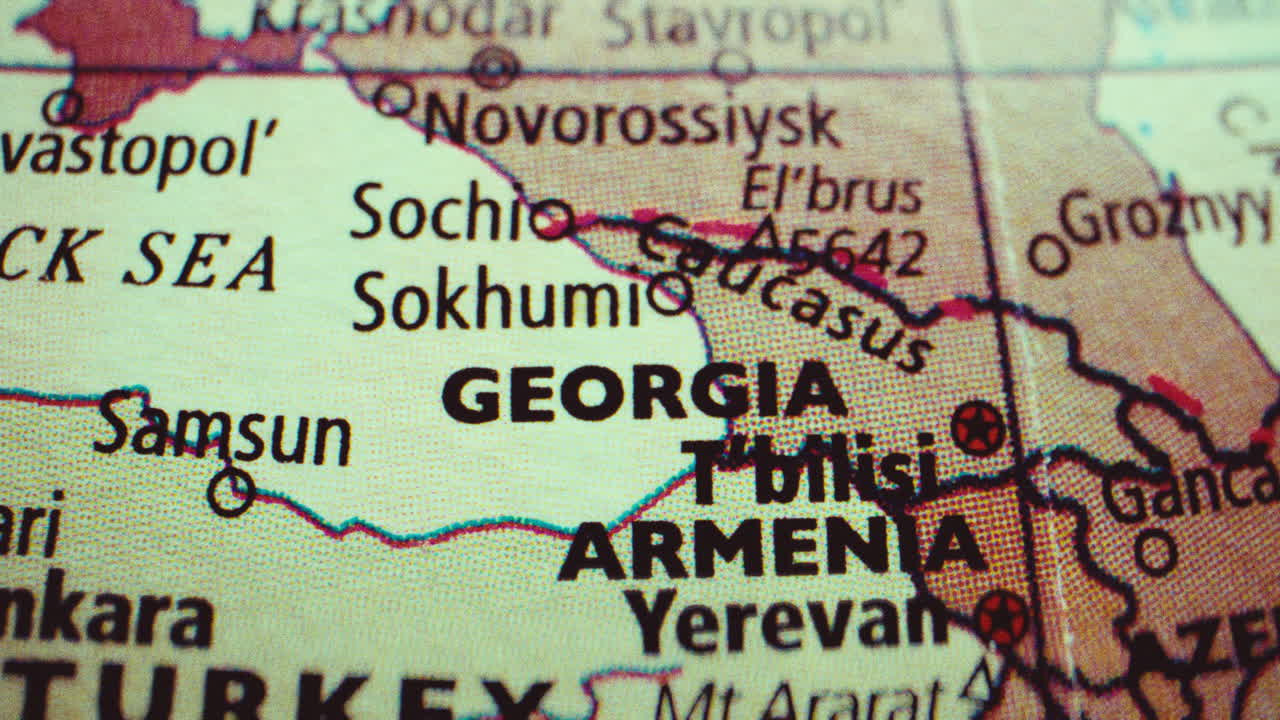 Map of Georgia and Surrounding Countries