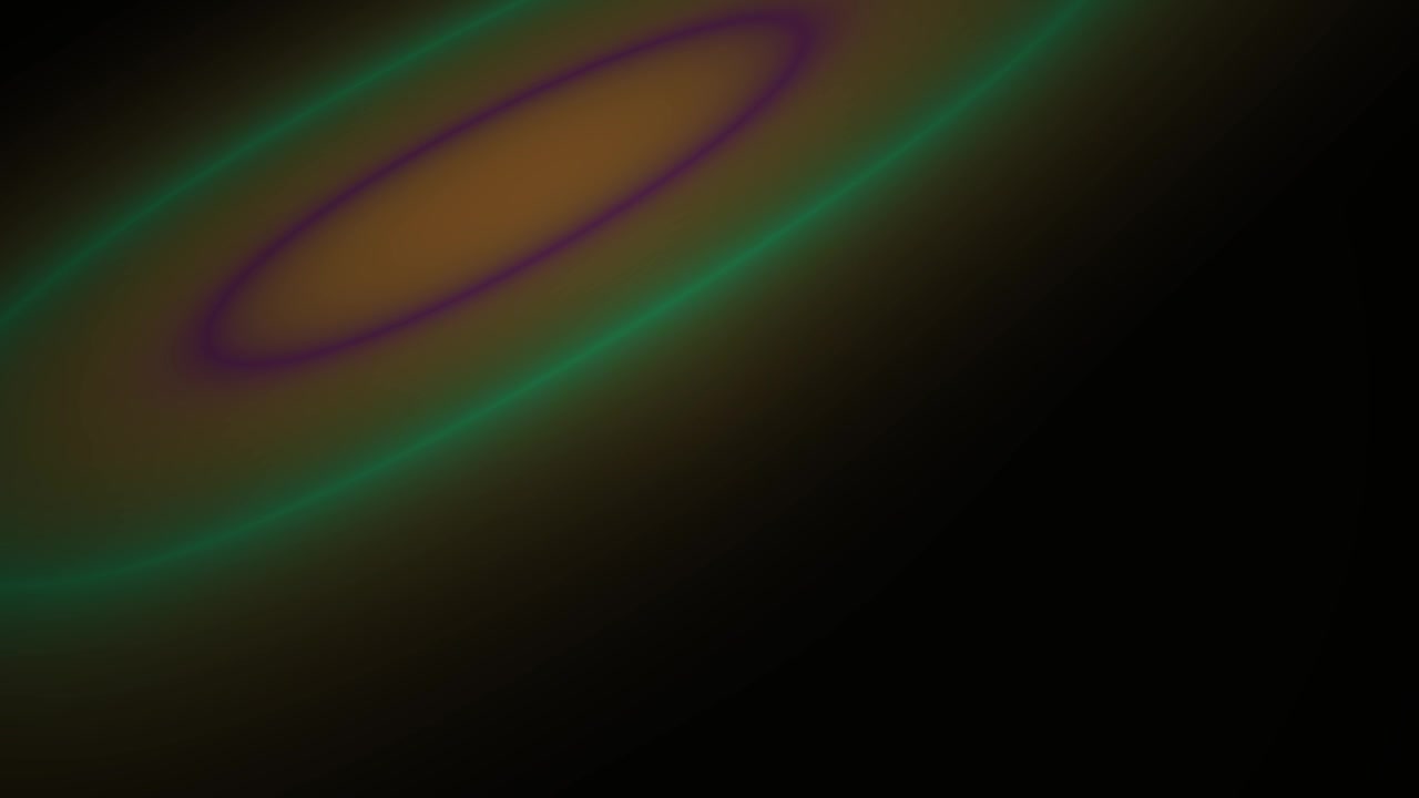 Abstract Motion Background with Glowing Green and Purple Gradient Rings