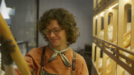 bakery scene with customer and employee