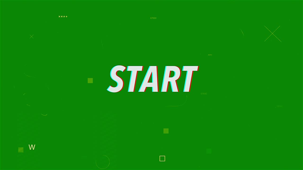 Strat text animation green screen footage
