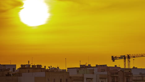 city awakening: timelapse of the sun rising over gzira, malta