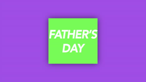 Greeting-card-with-green-Father's-Day-text-on-purple-background